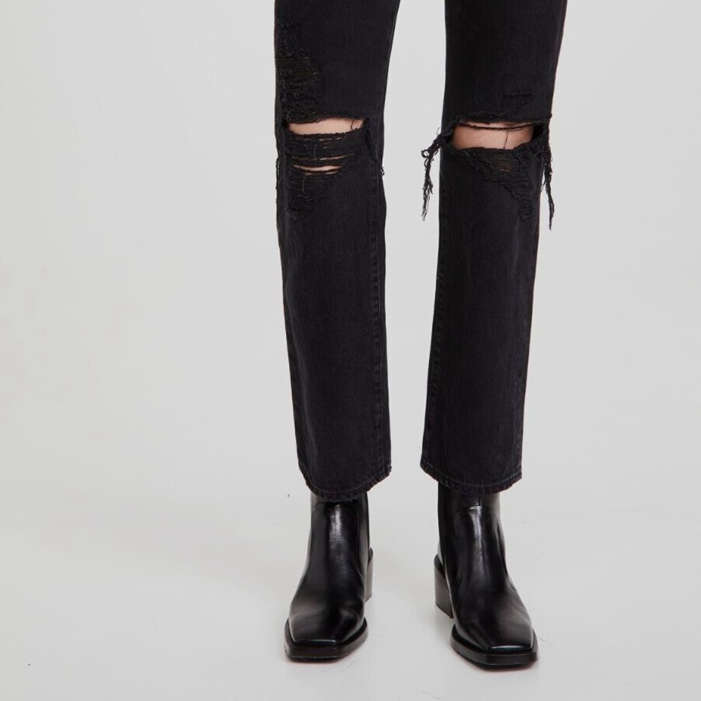 Black Distressed Pants